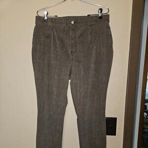 Time & Tru Stonewashed Brown Pull On Jeggings XL